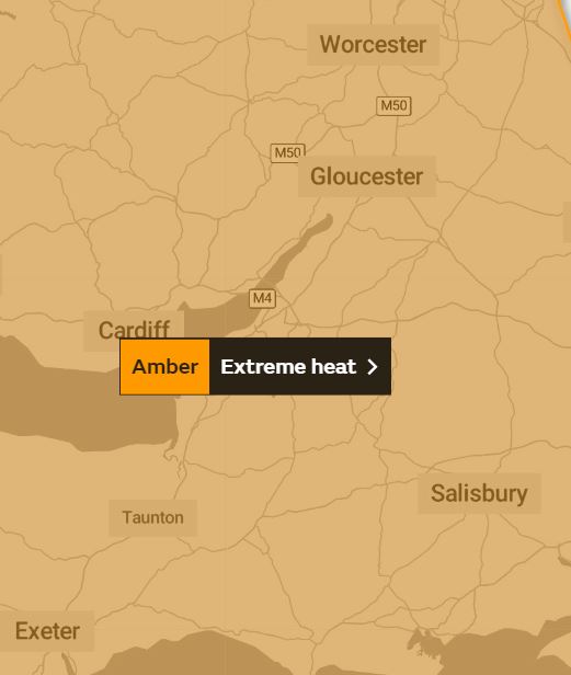 Met Office extreme heat warning 20-7-2021